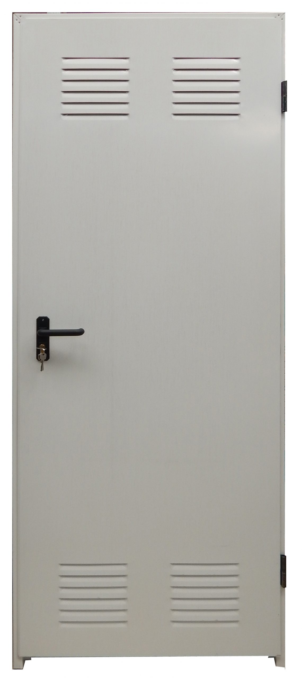 Puerta ensamblada blanca con rejilla de ventilación por 75€